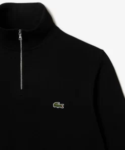 Lacoste Knitwear-Men'S Zippered Stand-Up Collar Cotton Sweatshirt