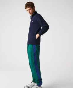 Lacoste Knitwear-Men'S Zippered Stand-Up Collar Cotton Sweatshirt