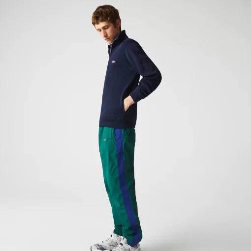 Lacoste Knitwear-Men'S Zippered Stand-Up Collar Cotton Sweatshirt