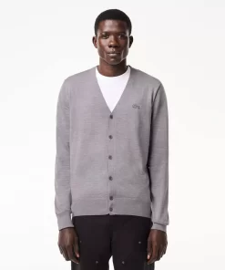 Lacoste Knitwear-Merino Wool Cardigan