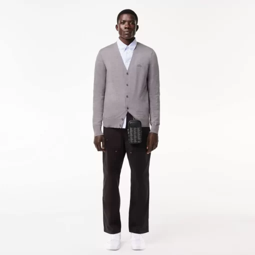 Lacoste Knitwear-Merino Wool Cardigan