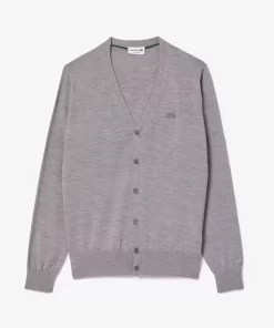 Lacoste Knitwear-Merino Wool Cardigan