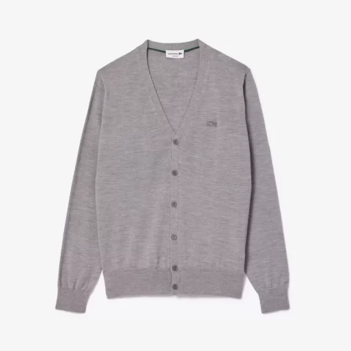 Lacoste Knitwear-Merino Wool Cardigan