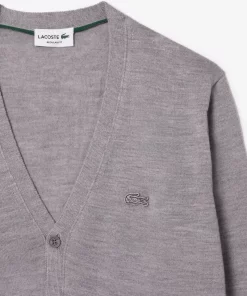 Lacoste Knitwear-Merino Wool Cardigan