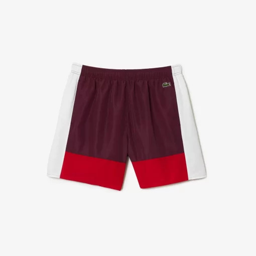 Lacoste Swimwear-Mid Length Colourblock Swim Trunks