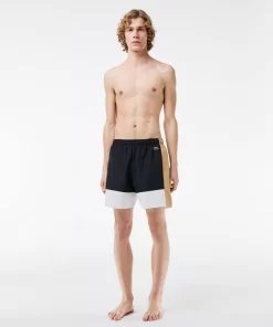 Lacoste Swimwear-Mid Length Colourblock Swim Trunks