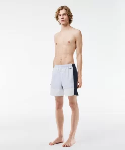 Lacoste Swimwear-Mid Length Colourblock Swim Trunks