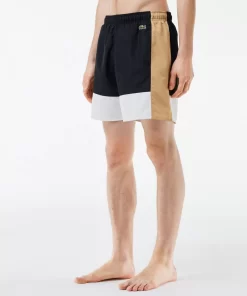 Lacoste Swimwear-Mid Length Colourblock Swim Trunks