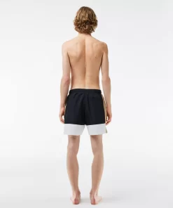 Lacoste Swimwear-Mid Length Colourblock Swim Trunks