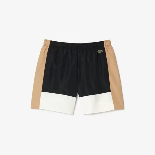 Lacoste Swimwear-Mid Length Colourblock Swim Trunks