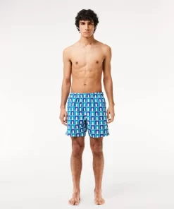 Lacoste Swimwear-Mid Length Robert George Print Swim Trunks