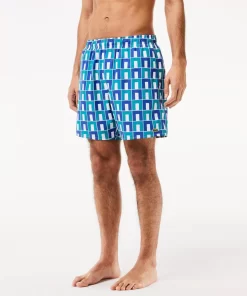 Lacoste Swimwear-Mid Length Robert George Print Swim Trunks