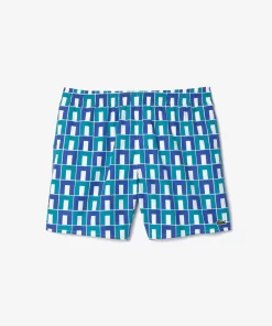 Lacoste Swimwear-Mid Length Robert George Print Swim Trunks