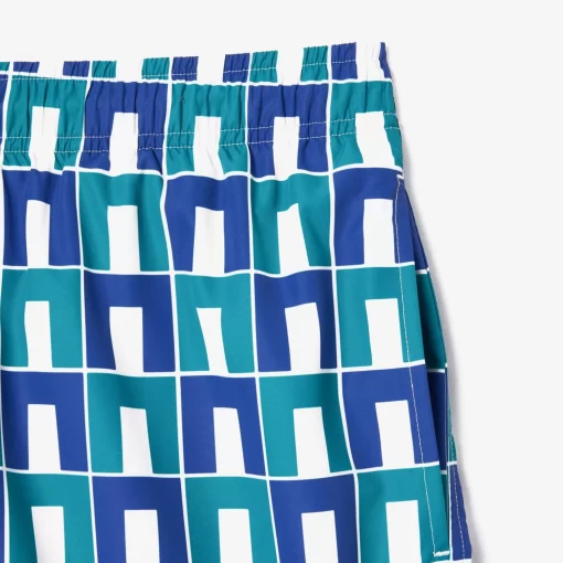 Lacoste Swimwear-Mid Length Robert George Print Swim Trunks