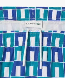 Lacoste Swimwear-Mid Length Robert George Print Swim Trunks