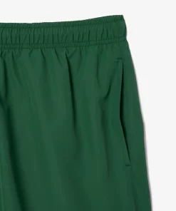 Lacoste Swimwear-Mid Length Slogan Swim Trunks