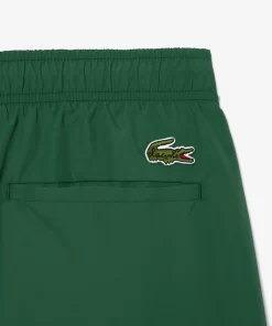 Lacoste Swimwear-Mid Length Slogan Swim Trunks