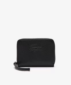 Lacoste Wallets & Small Leather Goods-Mini City Court Grain Leather Coin Purse