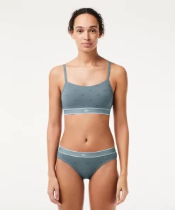 Lacoste Underwear & Loungewear-Mini Croc Signature Bandeau Bralette