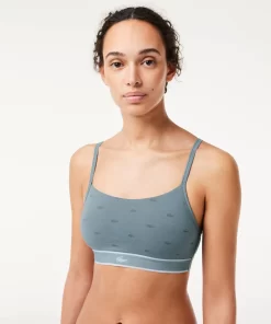 Lacoste Underwear & Loungewear-Mini Croc Signature Bandeau Bralette