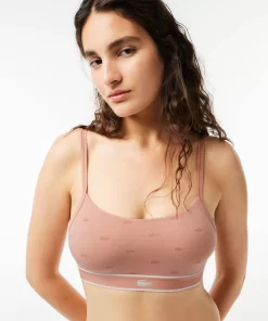 Lacoste Underwear & Loungewear-Mini Croc Signature Bandeau Bralette