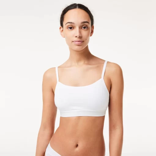 Lacoste Underwear & Loungewear-Mini Croc Signature Bandeau Bralette