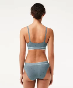 Lacoste Underwear & Loungewear-Mini Croc Signature Bandeau Bralette