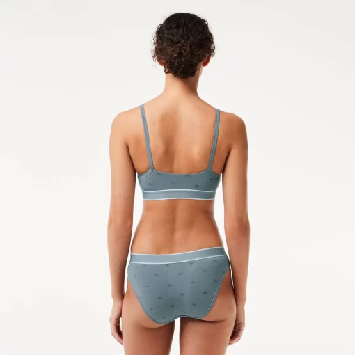 Lacoste Underwear & Loungewear-Mini Croc Signature Bandeau Bralette