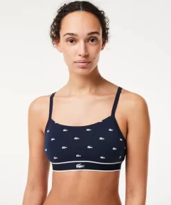 Lacoste Underwear & Loungewear-Mini Croc Signature Bandeau Bralette