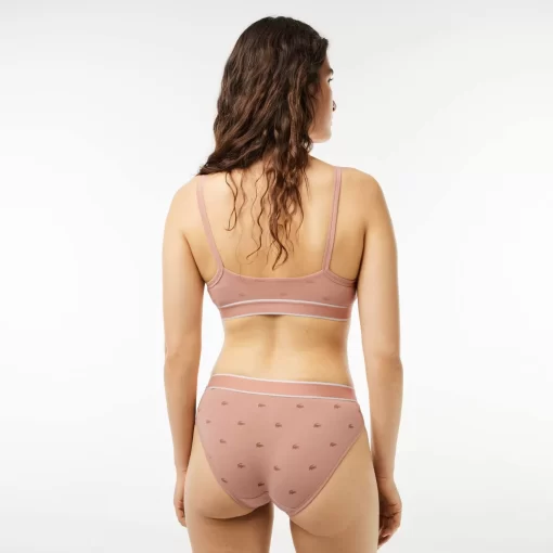 Lacoste Underwear & Loungewear-Mini Croc Signature Bandeau Bralette