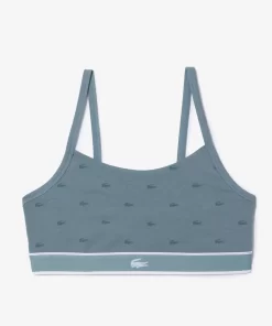 Lacoste Underwear & Loungewear-Mini Croc Signature Bandeau Bralette