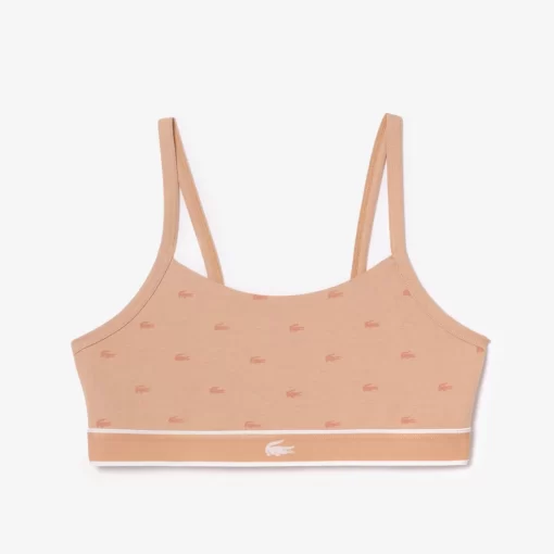 Lacoste Underwear & Loungewear-Mini Croc Signature Bandeau Bralette