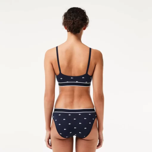 Lacoste Underwear & Loungewear-Mini Croc Signature Bandeau Bralette