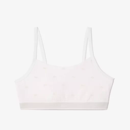 Lacoste Underwear & Loungewear-Mini Croc Signature Bandeau Bralette