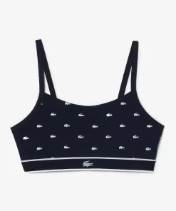 Lacoste Underwear & Loungewear-Mini Croc Signature Bandeau Bralette