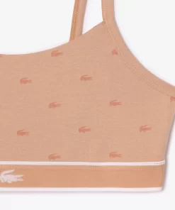 Lacoste Underwear & Loungewear-Mini Croc Signature Bandeau Bralette