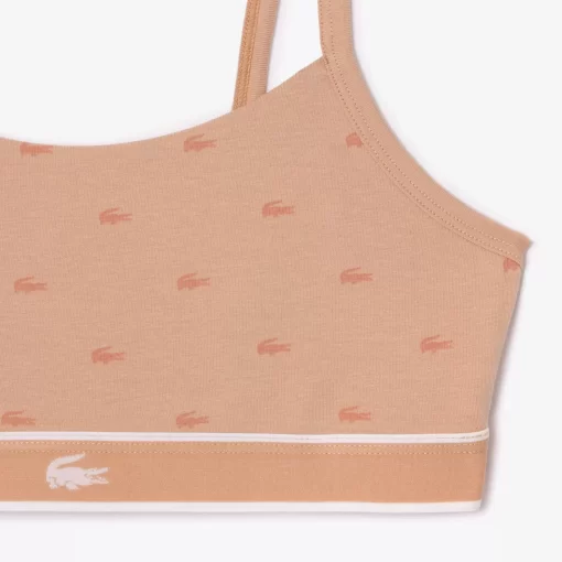 Lacoste Underwear & Loungewear-Mini Croc Signature Bandeau Bralette