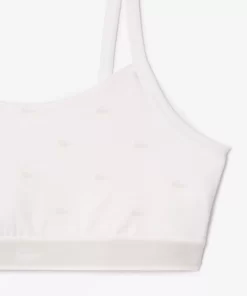 Lacoste Underwear & Loungewear-Mini Croc Signature Bandeau Bralette