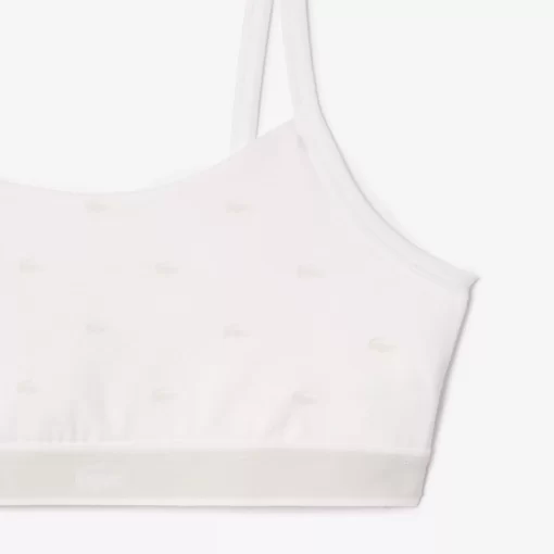 Lacoste Underwear & Loungewear-Mini Croc Signature Bandeau Bralette