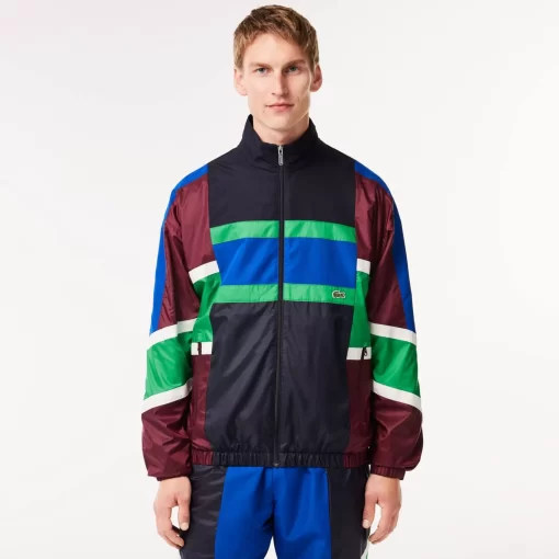 Lacoste Tracksuits-Mixed Material Colourblock Sportsuit Jacket