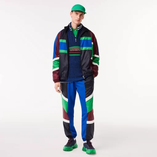 Lacoste Tracksuits-Mixed Material Colourblock Sportsuit Jacket