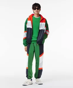 Lacoste Tracksuits-Mixed Material Colourblock Sportsuit Jacket