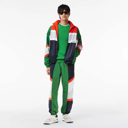 Lacoste Tracksuits-Mixed Material Colourblock Sportsuit Jacket