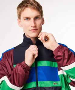 Lacoste Tracksuits-Mixed Material Colourblock Sportsuit Jacket