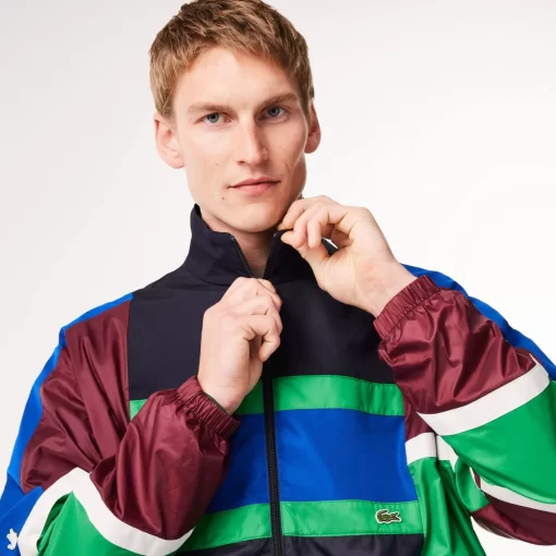 Lacoste Tracksuits-Mixed Material Colourblock Sportsuit Jacket