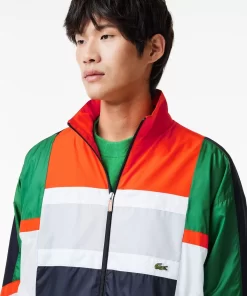 Lacoste Tracksuits-Mixed Material Colourblock Sportsuit Jacket