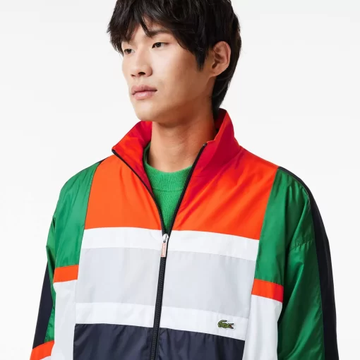 Lacoste Tracksuits-Mixed Material Colourblock Sportsuit Jacket