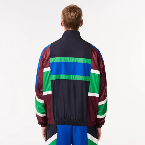 Lacoste Tracksuits-Mixed Material Colourblock Sportsuit Jacket