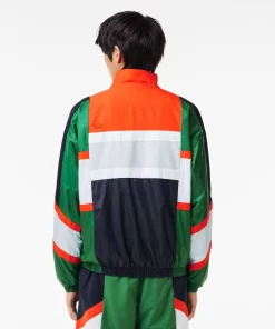 Lacoste Tracksuits-Mixed Material Colourblock Sportsuit Jacket