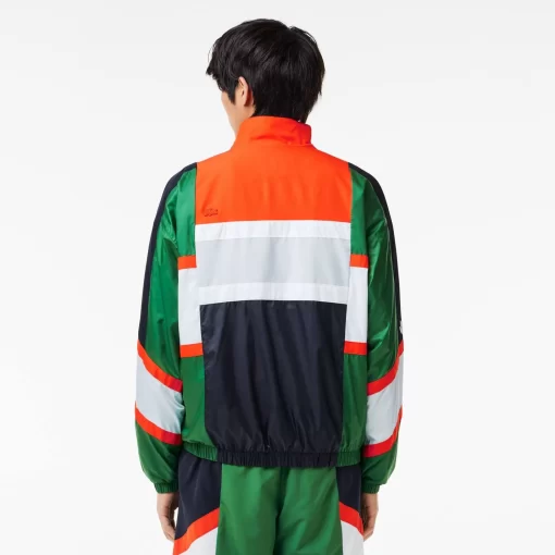 Lacoste Tracksuits-Mixed Material Colourblock Sportsuit Jacket